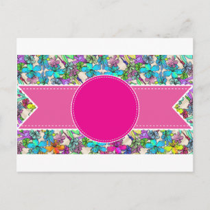 Postal flores vides florales coloridas chic elegantes nup