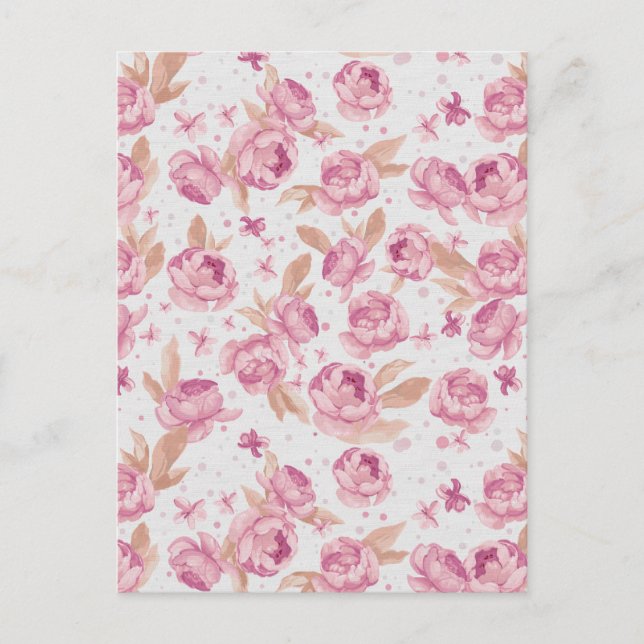 Postal flores vintage (Anverso)