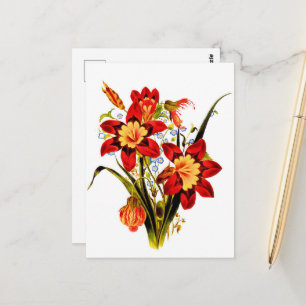Postal Flores Vintage