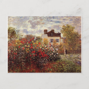 Postal flores vintage monet-s-garden-in-argenteuil-sun
