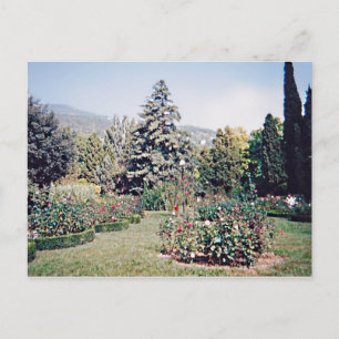 Postal Flores y árboles del Jardín Botánico Nikitsky