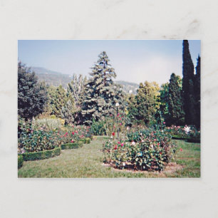 Postal Flores y árboles del Jardín Botánico Nikitsky