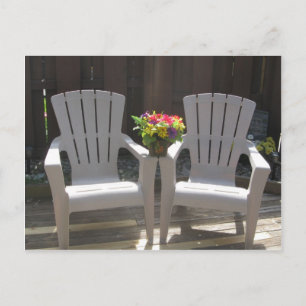 Postal Flores y sillas Adirondack