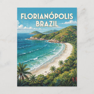 Postal Florianópolis Brasil Escape Costero Turquesa