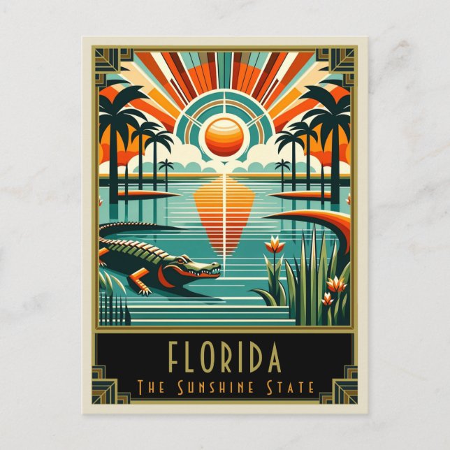Postal Florida | Art Deco (Anverso)