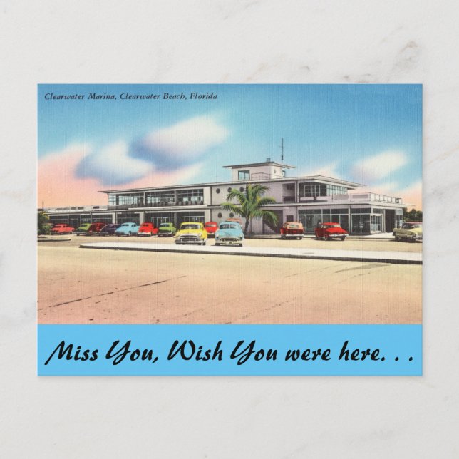 Postal Florida, Clearwater Marina, Clearwater Beach (Anverso)