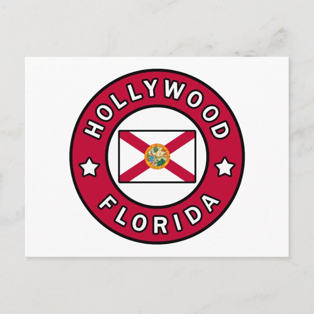 Postal Florida de Hollywood (Anverso)