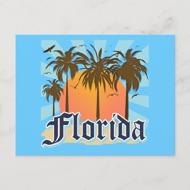 Postal Florida El Estado Sunshine Estados Unidos (Anverso)
