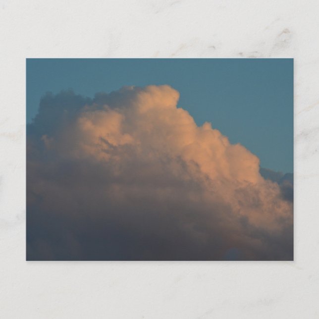 Postal florida formación de nubes rosadas de bonito (Anverso)