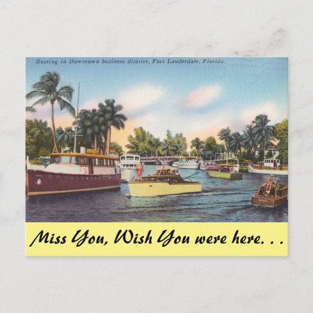 Postal Florida, Ft. Lauderdale, Centro de Boing (Anverso)