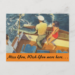 Postal Florida, Ft. Lauderdale, pesca de vela