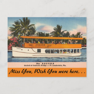 Postal Florida, Ft. Lauderdale, Tour Boat
