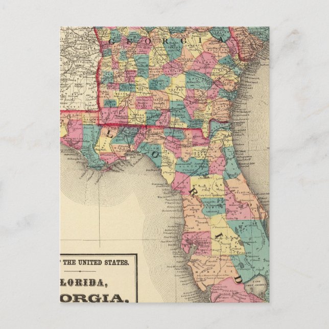Postal Florida, Georgia y Carolina del Sur 2 (Anverso)