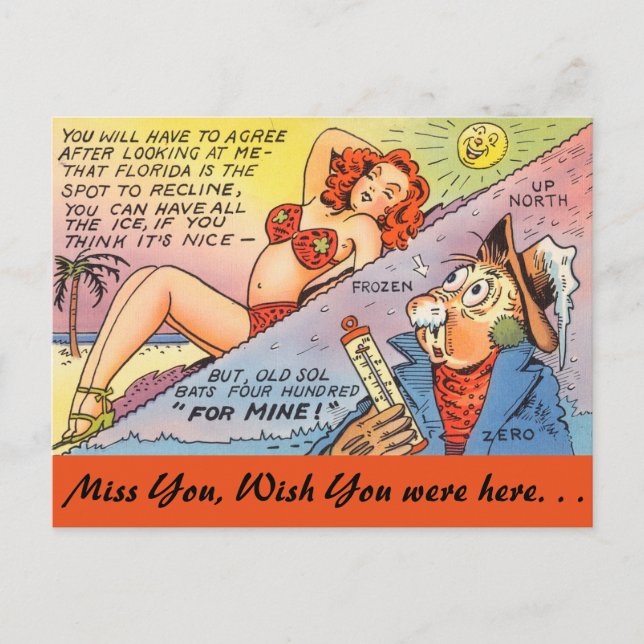 Postal Florida, inviernos (Anverso)
