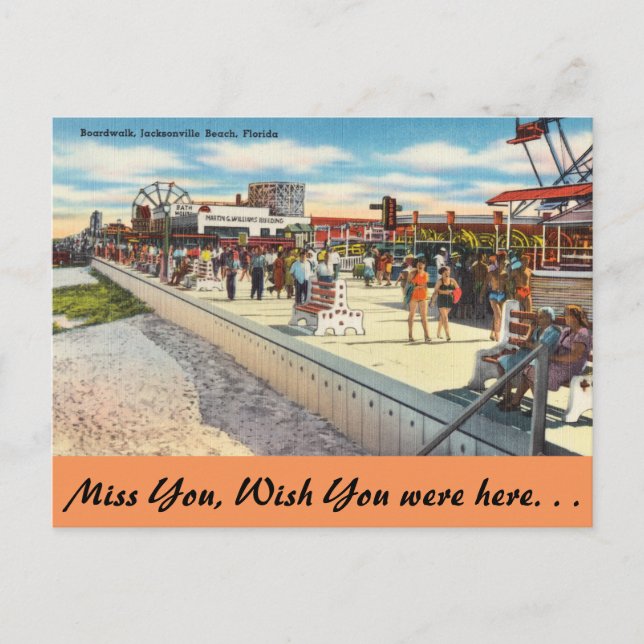 Postal Florida, Jacksonville, Boardwalk (Anverso)