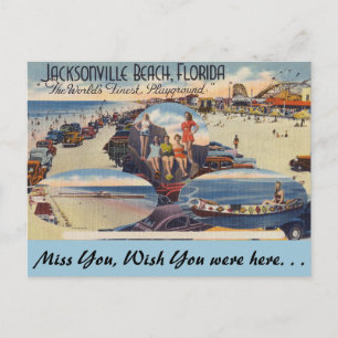 Postal Florida, Jacksonville, Escenas de Playa