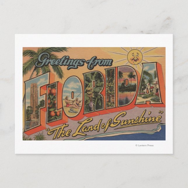 Postal Florida - La tierra del sol (Anverso)
