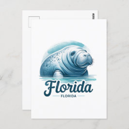 Postal Florida, Manatee, Postcross Postcard