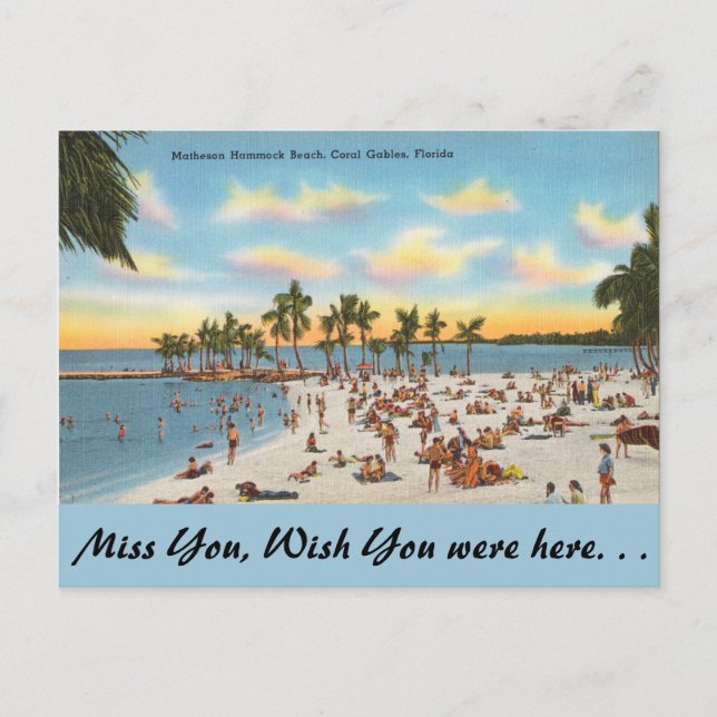 Postal Florida, Matheson Hammock, Coral Gables (Anverso)