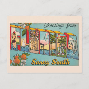 Postal Florida soleado vintage