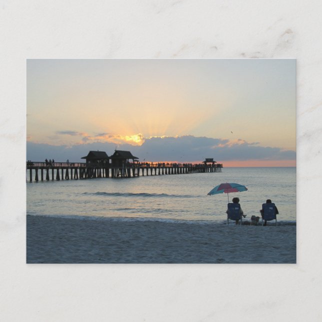Postal Florida Sunset en Beach Postcard (Anverso)