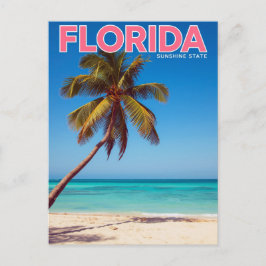 Postal Florida Sunshine State Palm Tree Beach Tropical