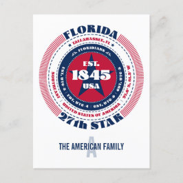 Postal Florida, Tallahassee, FL, Patriótico, Monograma