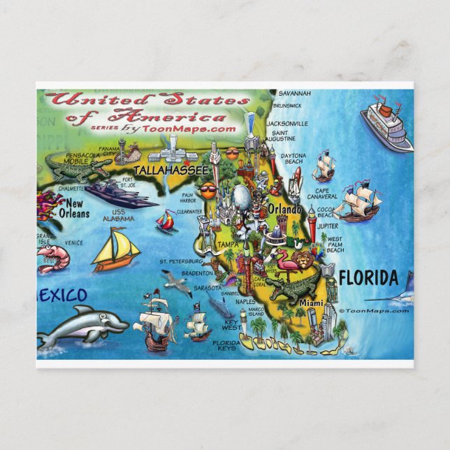 Postal Florida USA Card (Anverso)