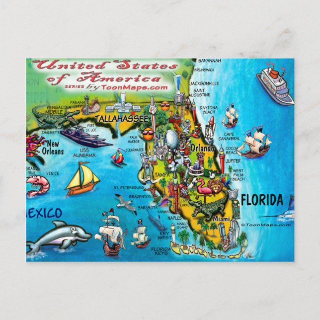 Postal Florida USA Card (Anverso)