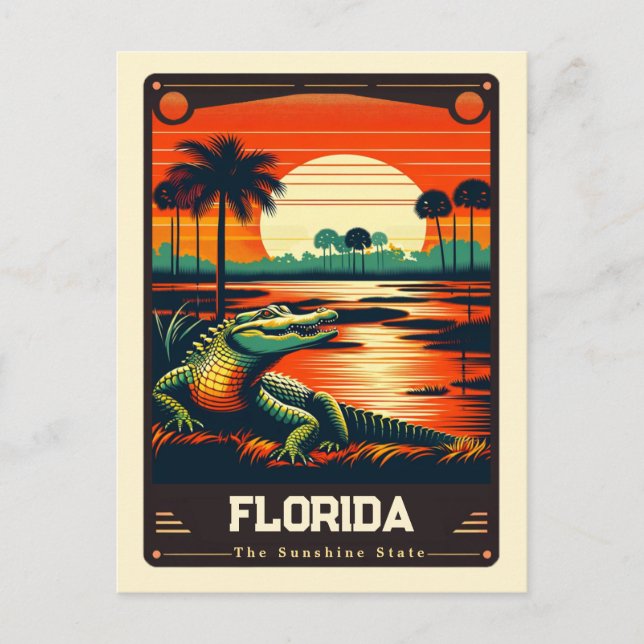 Postal Florida | Vintage patriótico (Anverso)