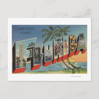 Postal FloridaEscenas de letras grandesFlorida
