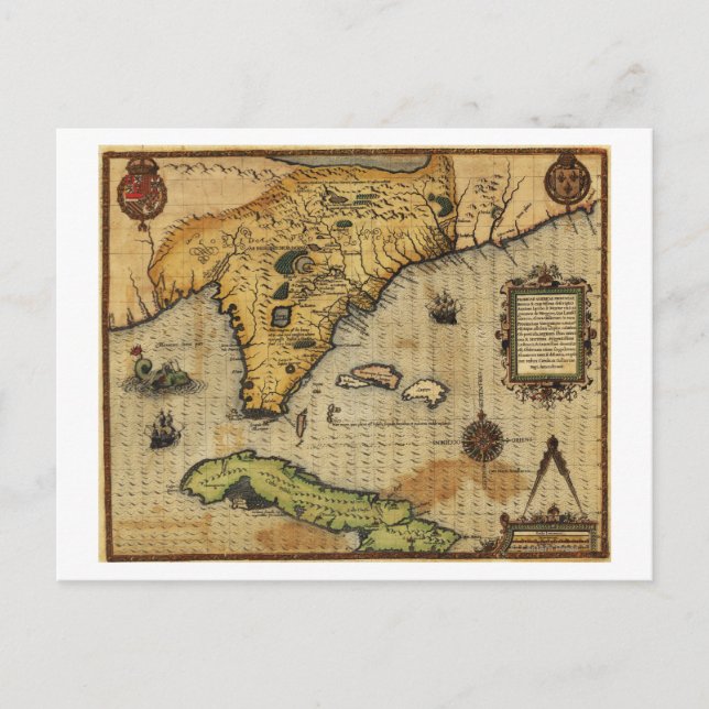 Postal FloridaMapa PanorámicoFlorida (Anverso)