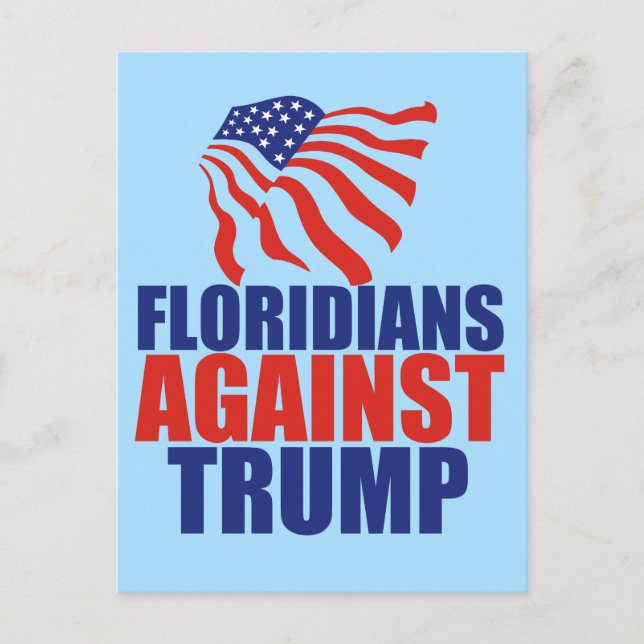 Postal Floridianos contra Trump (Anverso)