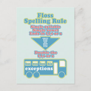 Postal Floss Rule Phonics Learning English Language