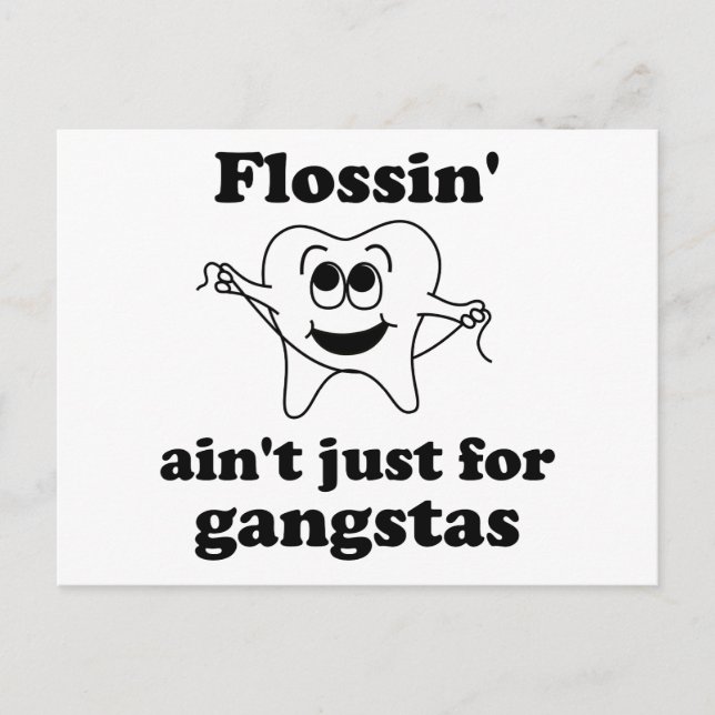 Postal Flossin no es sólo para gangstas (Anverso)