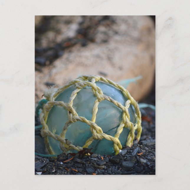 Postal Flota de pesca de vidrio, vertical (Anverso)