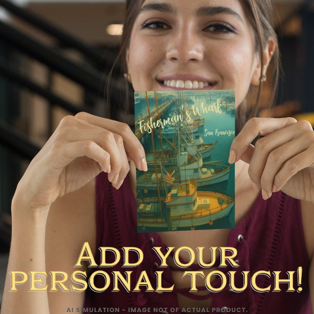 Postal Flota pesquera en Fisherman's Wharf, San Francisco (Subido por el creador)