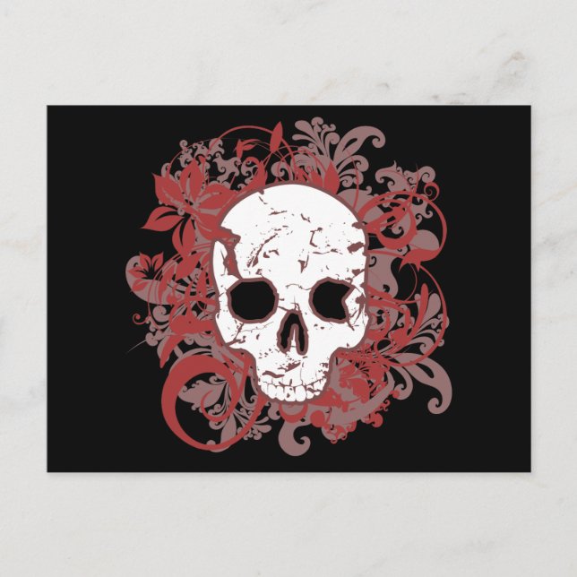 Postal Flourishes Skull (Anverso)