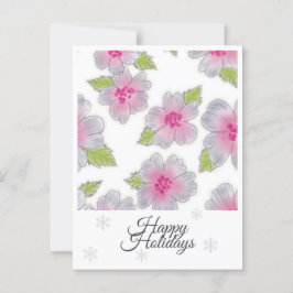 Postal Flowance Elegance Happy Holidays Birthday Card