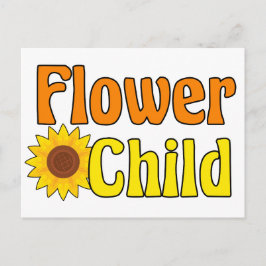 Postal Flower Child Cute Hippie Sunflower 70