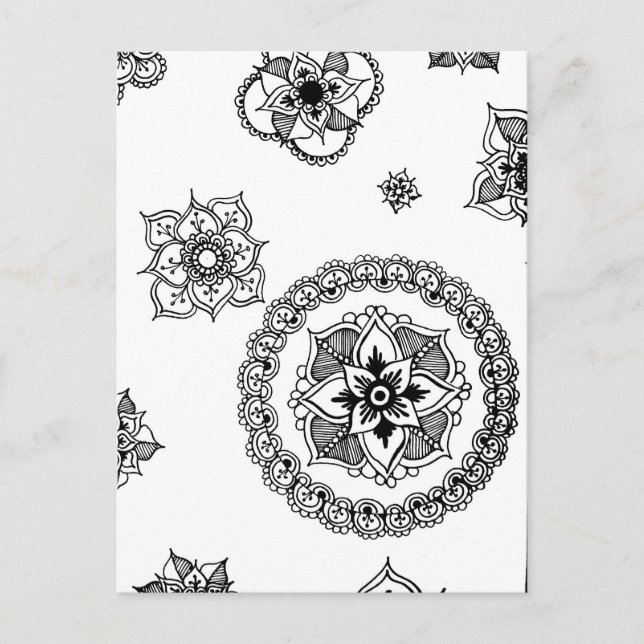 Postal Flower Medley Mandala (Anverso)