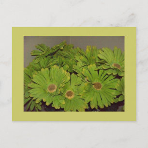 Postal Flower power verde