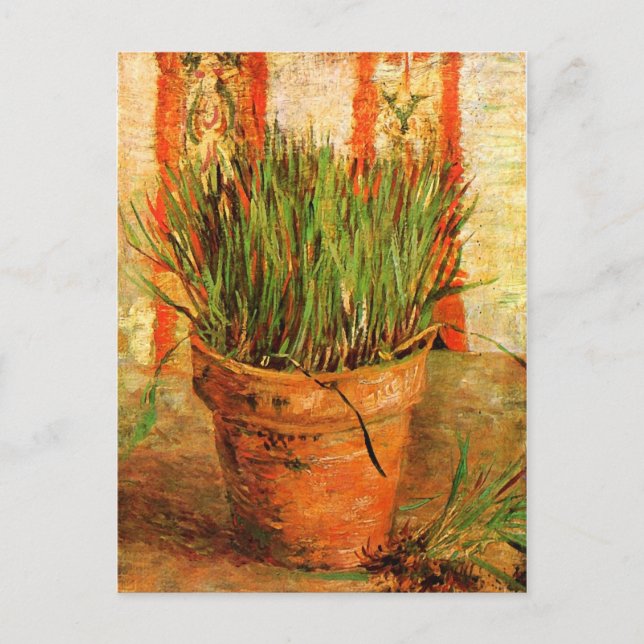 Postal Flowerpot with Chives (F337) Van Gogh Bella Artes (Anverso)