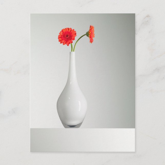 Postal Flowers | Orange Gerbera in Vase (Anverso)