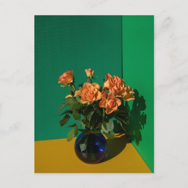 Postal Flowers | Roses in Vase (Anverso)