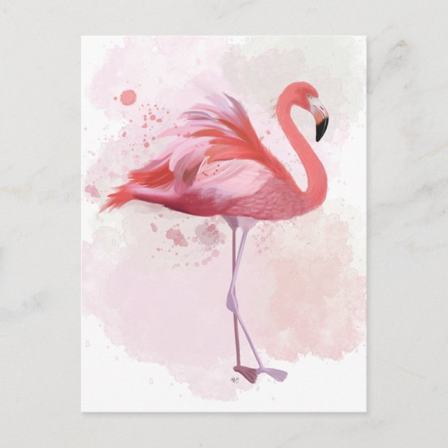 Postal Fluffy Flamingo (Anverso)