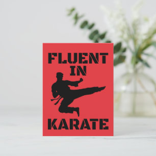 Postal Fluido en Karate Camiseta Divertida de Karate