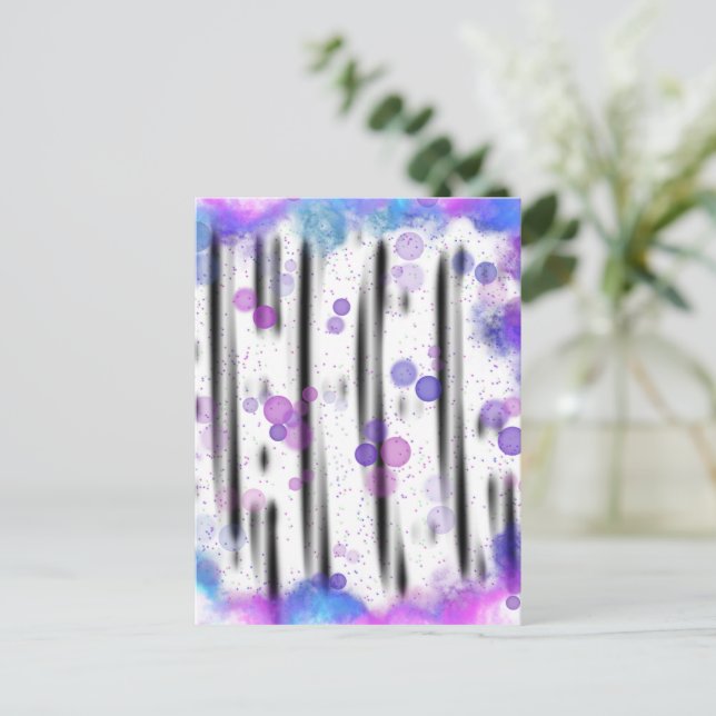 Postal Flujo de burbuja cósmica (Anverso de pie)