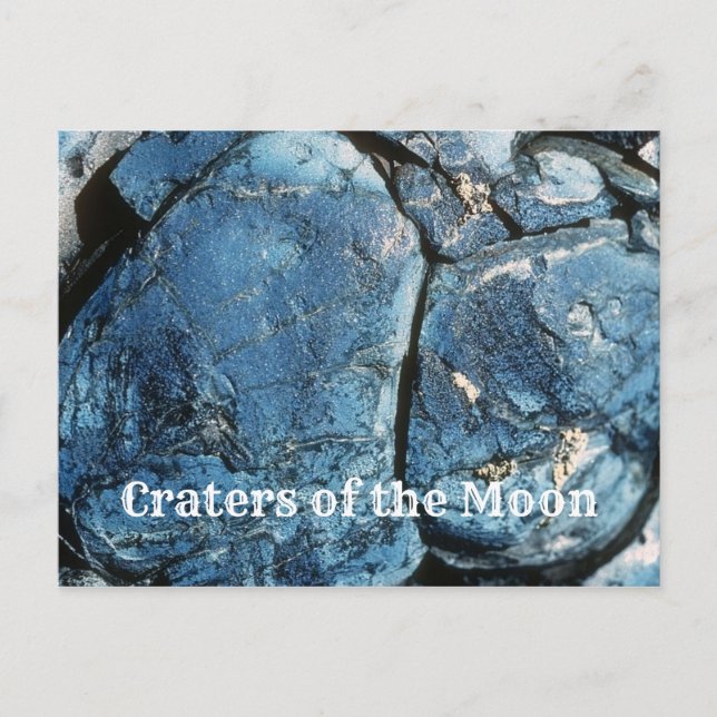 Postal Flujo de lava del Dragón Azul, Cráteres de la Luna (Anverso)