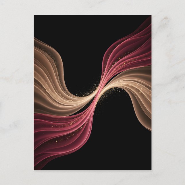 Postal Flujo Eterno de Amor — Arte Romántico Abstracto (Anverso)